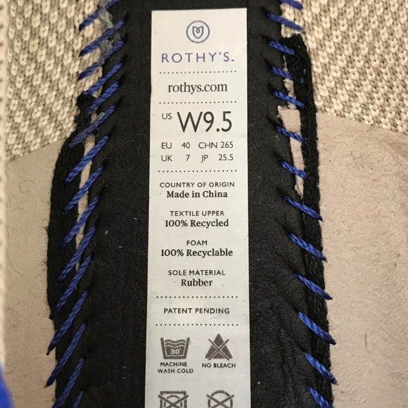 ROTHY’S The Loafer Round Toe Slip On Linen Double Stitch Cream Women's Size 9.5 - Picture 11 of 16